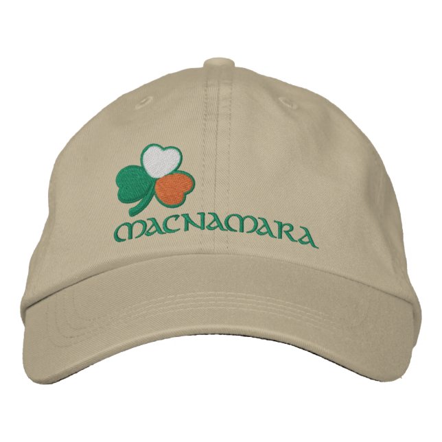 Irish Shamrock Personlig Broderad Keps (Framsida)