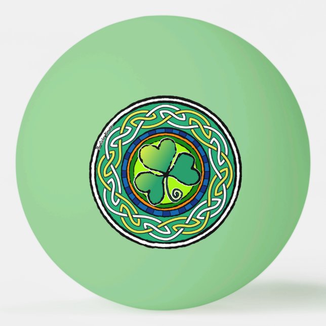 Irish shamrock pingisboll (Framsidan)