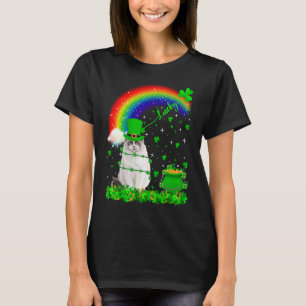 Irish Shamrock Rainbow Lucky Ragdoll Cat St Patric T Shirt
