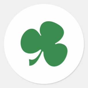 Irish Shamrock Runt Klistermärke