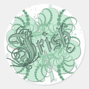 Irish Shamrock Runt Klistermärke