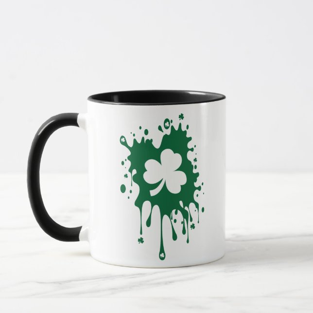 Irish Shamrock Splat! Mugg (Vänster)