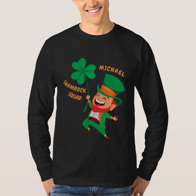 Irish Shamrock Squad Leprechaunss T-Shirt (Framsida)