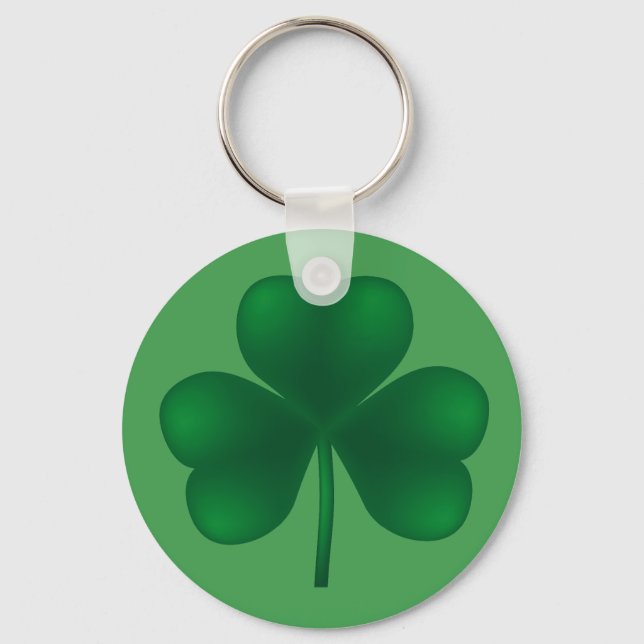 Irish Shamrock St patricks day Basic Keychain Nyckelring (Framsida)