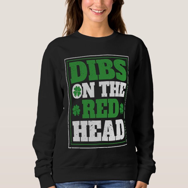 Irish Shamrock St Patrick's Day Drinking Dibs On T T Shirt (Framsida)