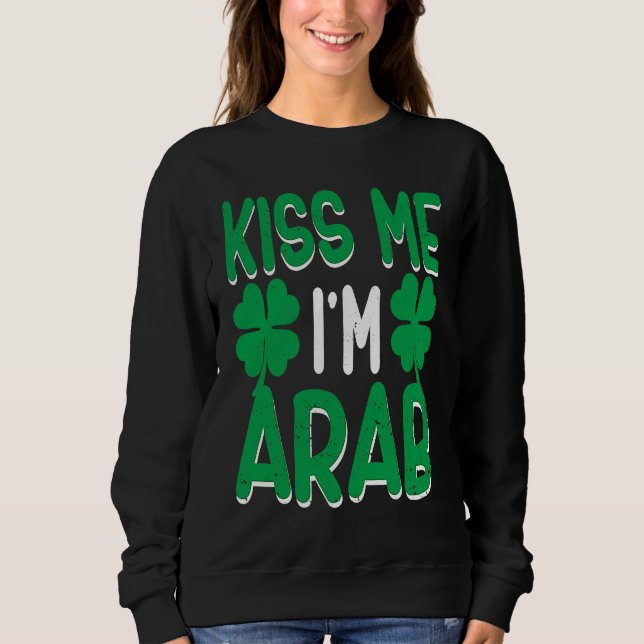 Irish Shamrock St Patricks Day Drinking UAE Kiss M T Shirt (Framsida)