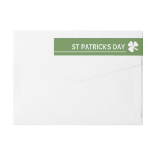 Irish Shamrock St patrick's day Etikettband