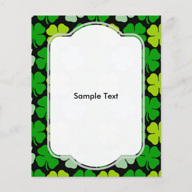 Irish Shamrock St. Patrick's Day Flygblad (Framsidan)