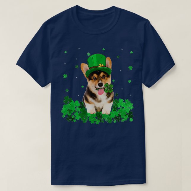 Irish Shamrock St patricks day hund Coola T Shirt (Design framsida)