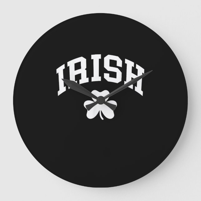 Irish Shamrock St patricks day Ireland Pride Irish Stor Klocka (Framsida)