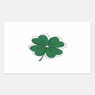 Irish Shamrock & St. Patrick's Day Rektangulärt Klistermärke