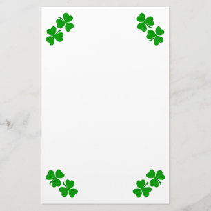 Irish Shamrock Stationery Brevpapper