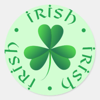 Irish Shamrock Sticker Runt Klistermärke