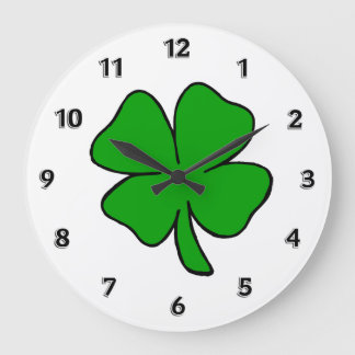 Irish Shamrock Stor Klocka