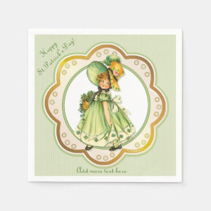 Irish Shamrock Stroll Girl Napkins Pappersservett