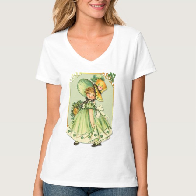 Irish Shamrock Stroll Tee Shirt (Framsida)