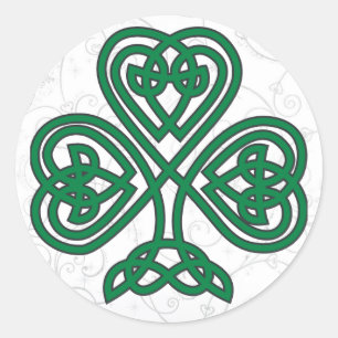 IRISH SHAMROCK SYMBOL RUNT KLISTERMÄRKE