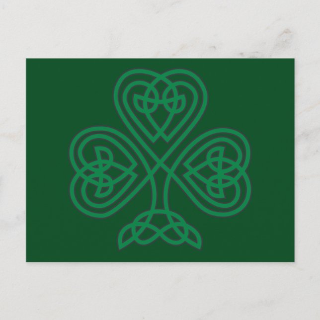 IRISH SHAMROCK SYMBOL VYKORT (Framsida)