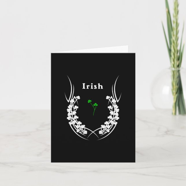 Irish Shamrock Tattoo Kort (Framsida)