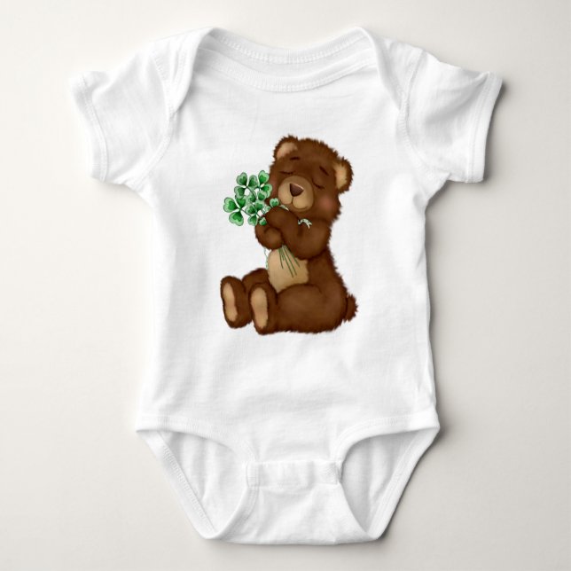 Irish Shamrock Teddy T-shirt (Framsida)