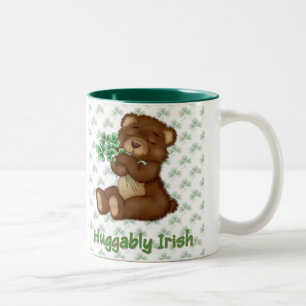 Irish Shamrock Teddy Två-Tonad Mugg