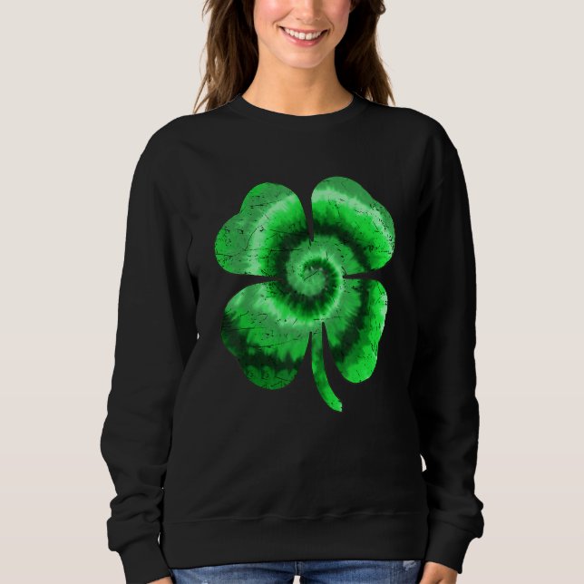 Irish Shamrock Tie Dye Happy St Patrick's Day Go L T Shirt (Framsida)