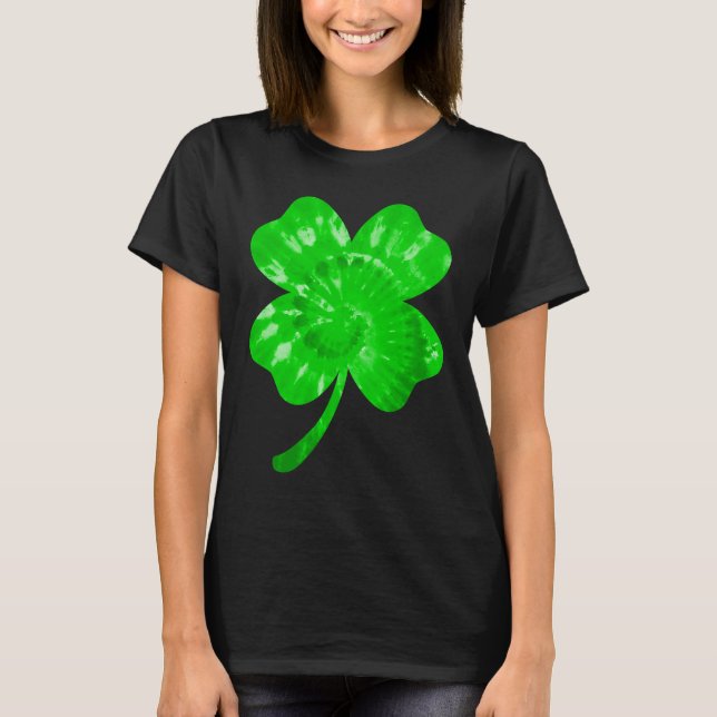 Irish Shamrock Tie Dye Lycklig St patrick's day Go T Shirt (Framsida)