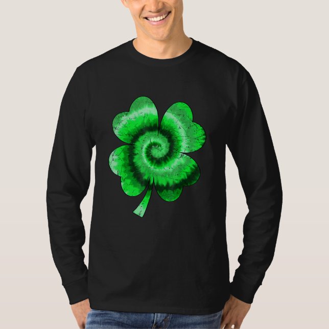 Irish Shamrock Tie Dye Lycklig St patrick's day Go T Shirt (Framsida)