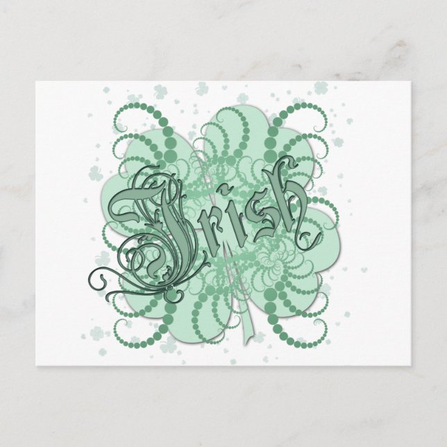 Irish Shamrock Vykort (Framsida)