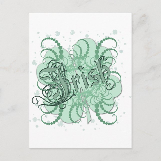 Irish Shamrock Vykort (Framsida)
