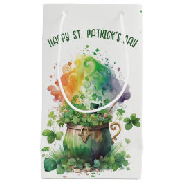 Irish Shamrocks and Rainbow Pot