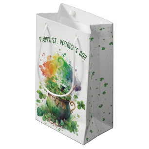Irish Shamrocks and Rainbow Pot