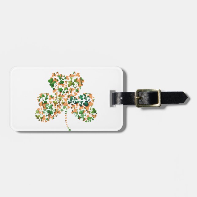 Irish Shamrocks Bagagebricka (Horisontell Framsida)