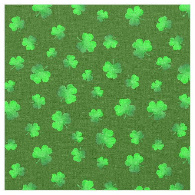 Irish Shamrocks Klöver Saint Patricks Day Tyg (Närbild)
