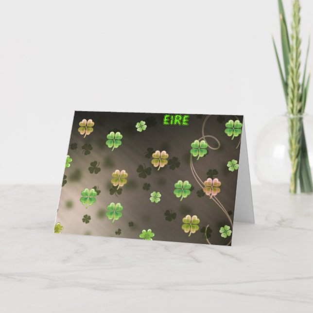 Irish Shamrocks Kort (Framsida)