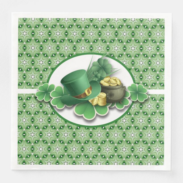 Irish Shamrocks Pappersservett (Framsida)