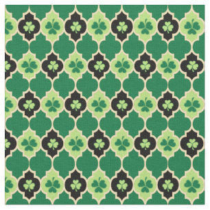 Irish Shamrocks Quatrefoil Tyg