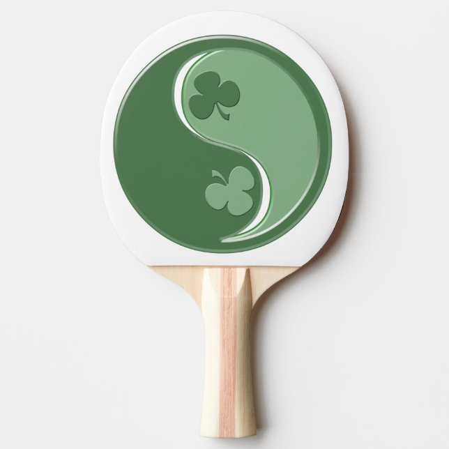 Irish Shamrocks Yin Yang och Frog Pingisracket (Framsidan)
