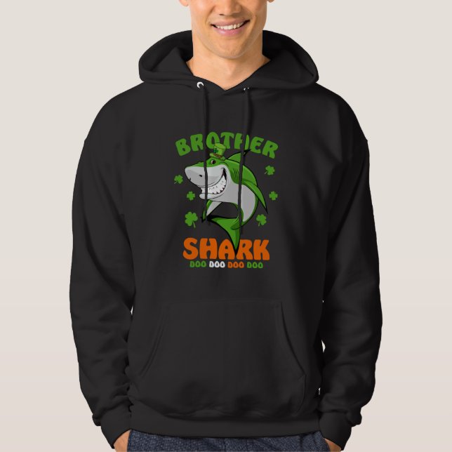 Irish Shark St Patrick s Day Cute  For Mens Womens Hoodie (Framsida)