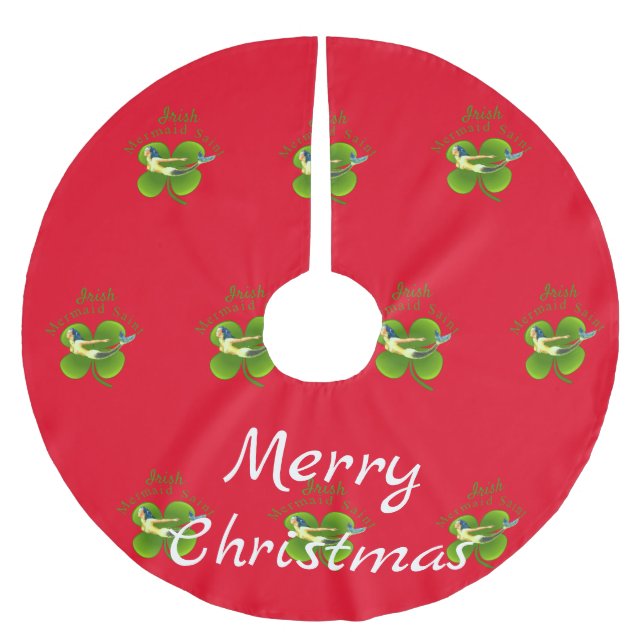 Irish Sjöjungfru Saint Thunder_Cove Julgransmatta Borstad Polyester (Framsidan)