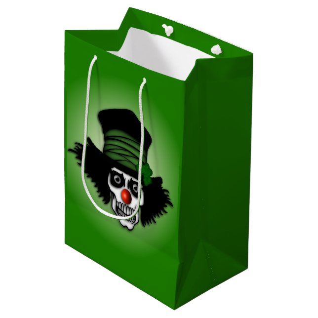 Irish Skeleton Clown Grönt (Framsidan Vinklad)