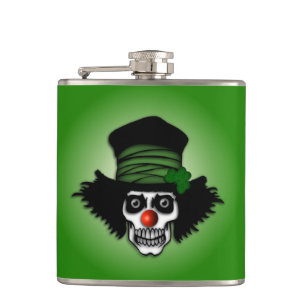 Irish Skeleton Clown Grönt Fickplunta