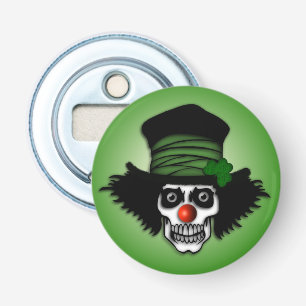 Irish Skeleton Clown Grönt Flasköppnare