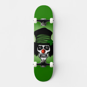 Irish Skeleton Clown Grönt Mini Skateboard Bräda 18,5 Cm