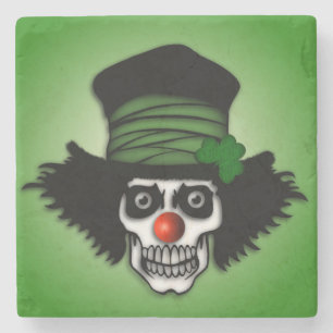 Irish Skeleton Clown Grönt Stenunderlägg