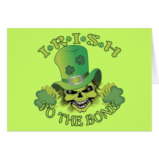 Irish Skull Hälsningskort (Framsidan Horizontal)