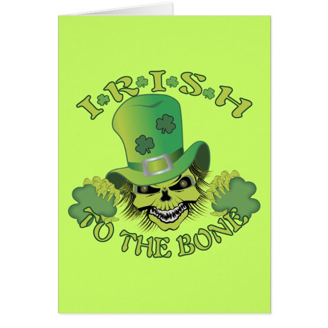 Irish Skull Hälsningskort (Framsidan)