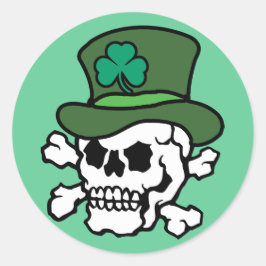 Irish Skull Runt Klistermärke