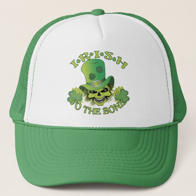 Irish Skull Truckerkeps (Framsida)