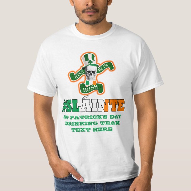 Irish slainte St patricks day T-shirt (Framsida)